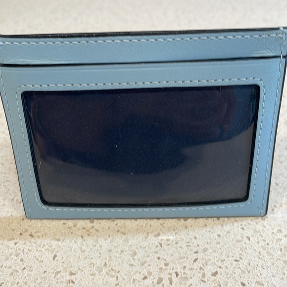 Coach NWT Light Blue Slim Leather Card Holder MSRP $78 - Picture 3 of 5
